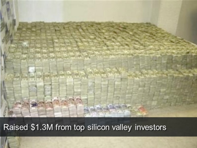 Raised $1.3M from top silicon valley investors